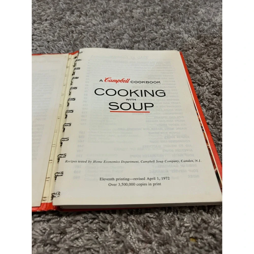 Vintage Campbell Cookbook Cooking with Soup 1972 Eleventh Printing Recipes